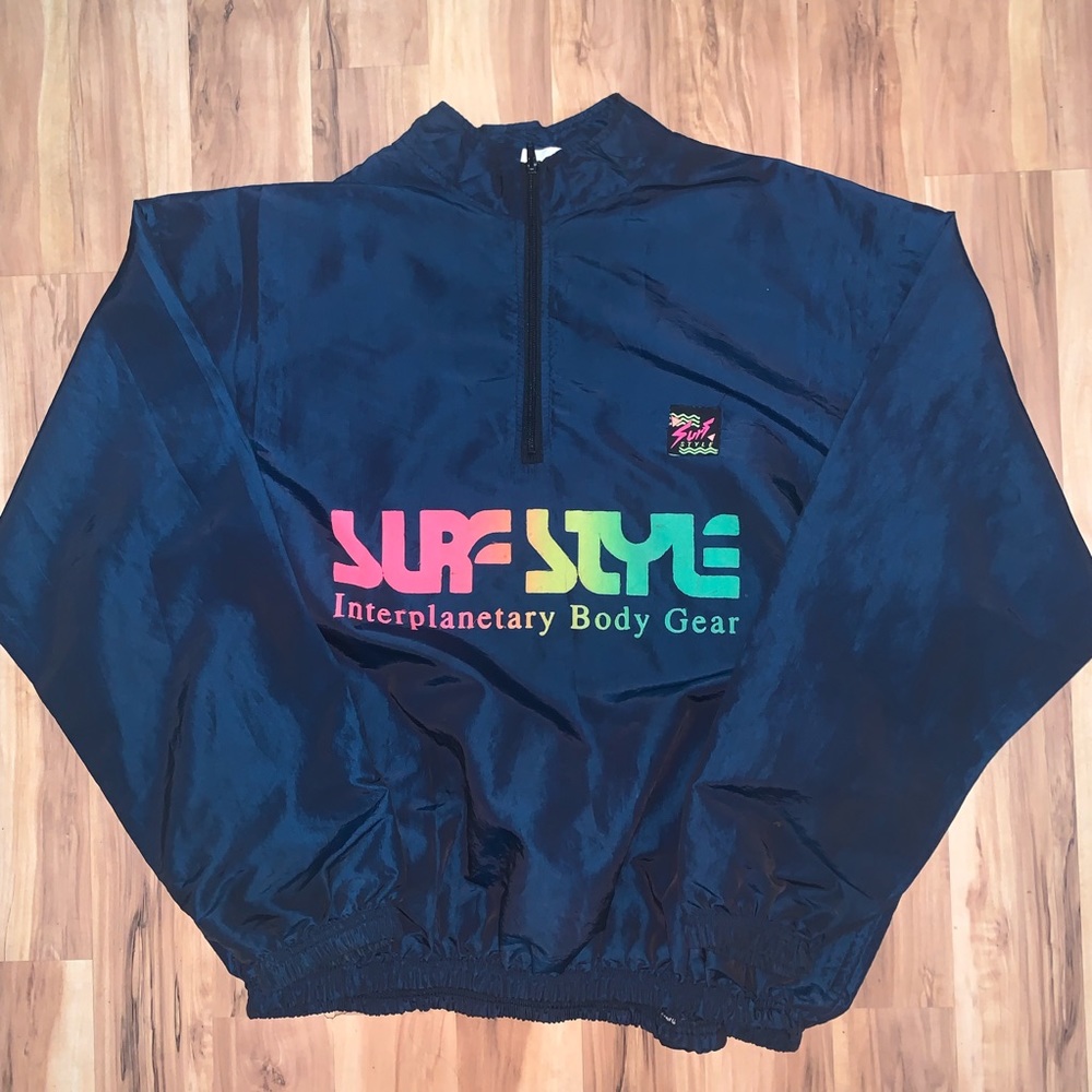 Vintage Surf Style Windbreaker Jacket